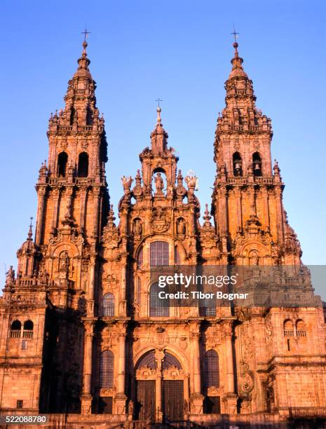 cathedral of santiago de compostela - santiago de compostela fotografías e imágenes de stock