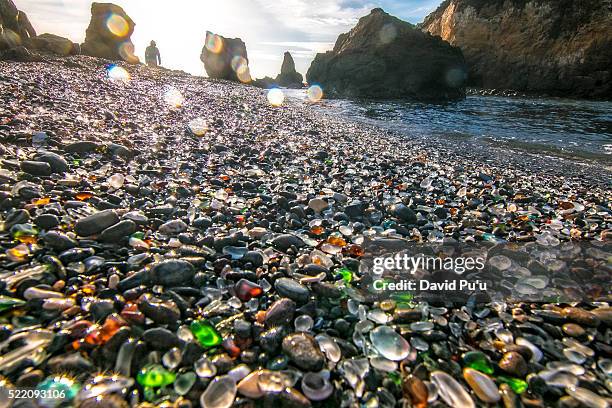 glass beach, fort bragg, california - mendocino county stock pictures, royalty-free photos & images