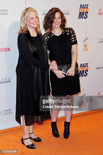 Cybill Shepherd and her daughter, Clementine Ford, attend the 23rd annual Race to Erase MS Gala at The Beverly Hilton Hotel on April 15, 2016 in...