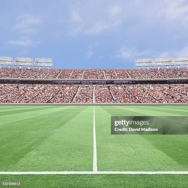 soccer stadium and field - stadium fotografías e imágenes de stock