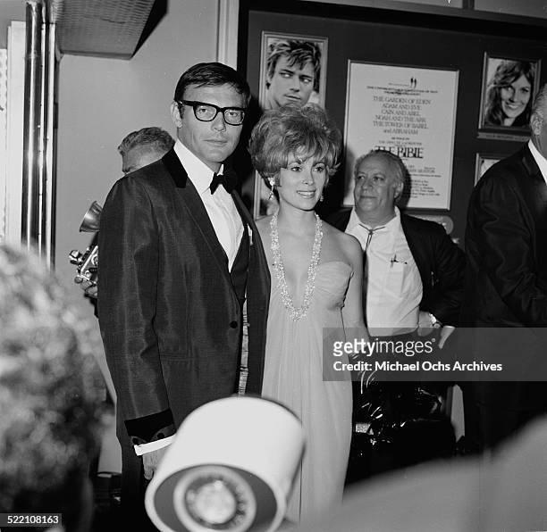 Actress Jill St. John and actor Adam West attend the premiere of "The Bible" in Los Angeles,CA.