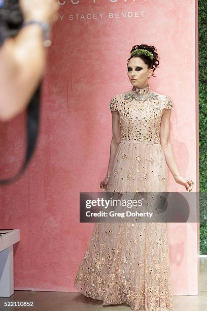 And Founder of Alice & Olivia, Stacey Bendet pose for portraits before the runway show alice + olivia By Stacey Bendet And Neiman Marcus Present...