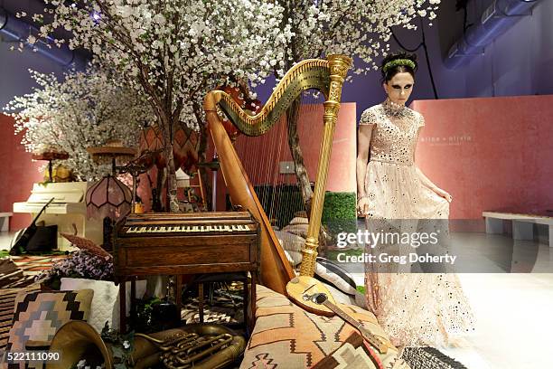 And Founder of Alice & Olivia, Stacey Bendet pose for portraits before the runway show alice + olivia By Stacey Bendet And Neiman Marcus Present...