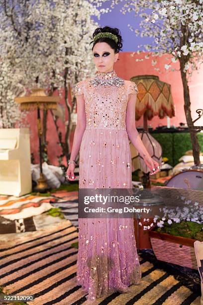 And Founder of Alice & Olivia, Stacey Bendet pose for portraits before the runway show alice + olivia By Stacey Bendet And Neiman Marcus Present...