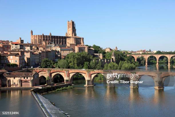 france, midi-pyrénées, albi, cathédrale ste-cécile - albi stock pictures, royalty-free photos & images