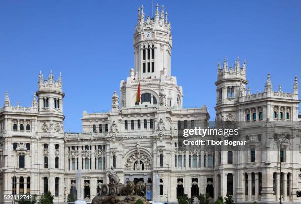 spain; madrid; plaza de cibeles - plaza de cibeles fotografías e imágenes de stock