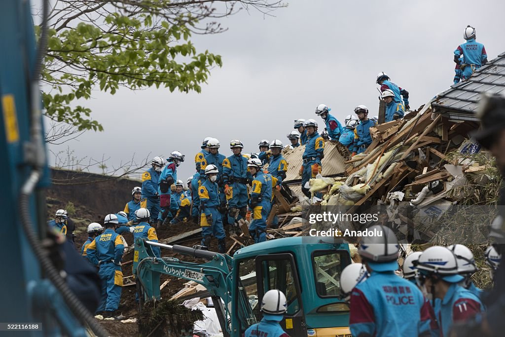 The magnitude 7.3 earthquake hit Kyushu