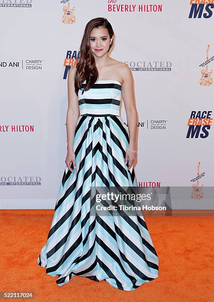 Megan Nicole attends the 23rd annual Race to Erase MS Gala at The Beverly Hilton Hotel on April 15, 2016 in Beverly Hills, California.