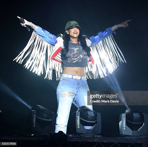 Singer Rihanna performs on day 3 of the 2016 Coachella Valley Music & Arts Festival Weekend 1 at the Empire Polo Club on April 17, 2016 in Indio,...