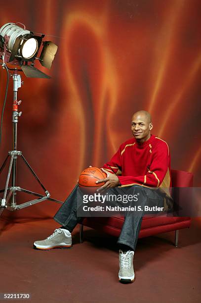 Ray Allen of the Seattle SuperSonics poses for a portrait during the 2005 NBA All-Star Media Availability on February 17, 2005 at the Westin Hotel in...