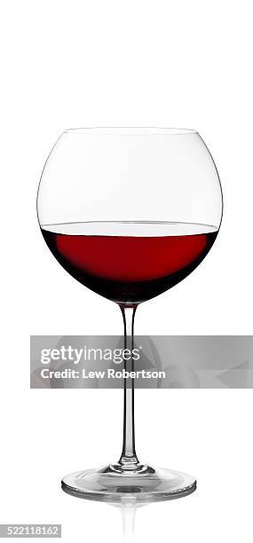 glass of red wine - red wine stockfoto's en -beelden