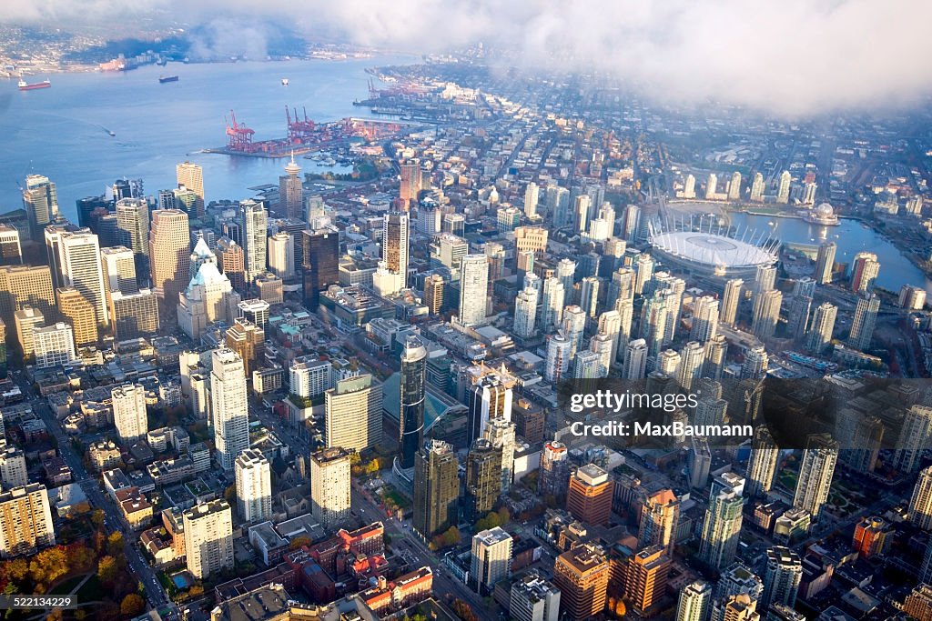 Luftbild von der Innenstadt von Vancouver