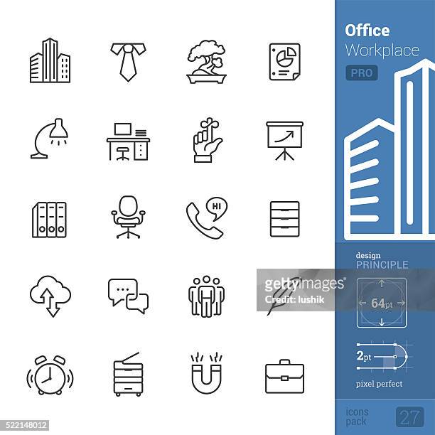 büro arbeitsplatz vektor-icons-pro packung - quill pen stock-grafiken, -clipart, -cartoons und -symbole