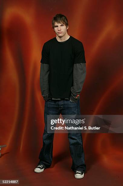 Kyle Korver of the Philadelphia 76ers poses for a portrait during the 2005 NBA All-Star Media Availability on February 18, 2005 at The Westin Hotel...