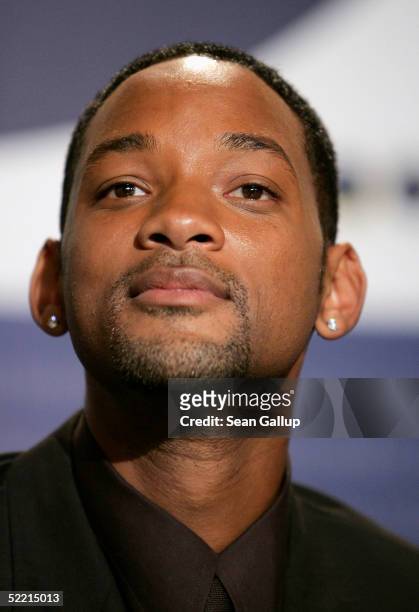 Actor Will Smith attends the "Hitch" Press Conference at the 55th annual Berlinale International Film Festival on February 18, 2005 in Berlin,...