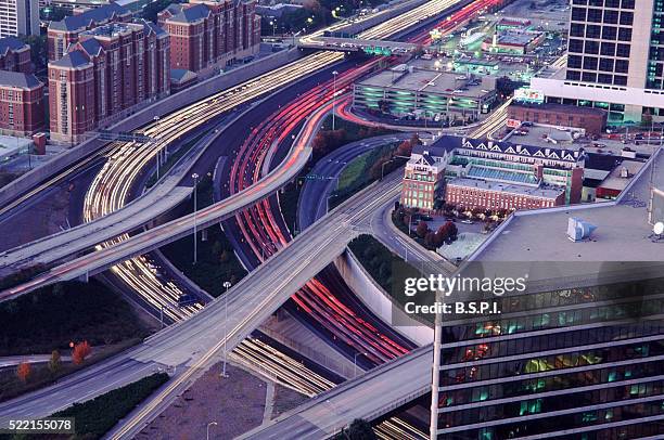 downtown atlanta, ga - atlanta traffic stock pictures, royalty-free photos & images