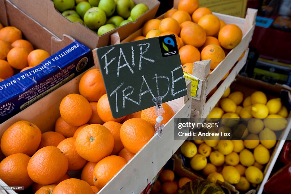 Fair Trade Oranges in Store