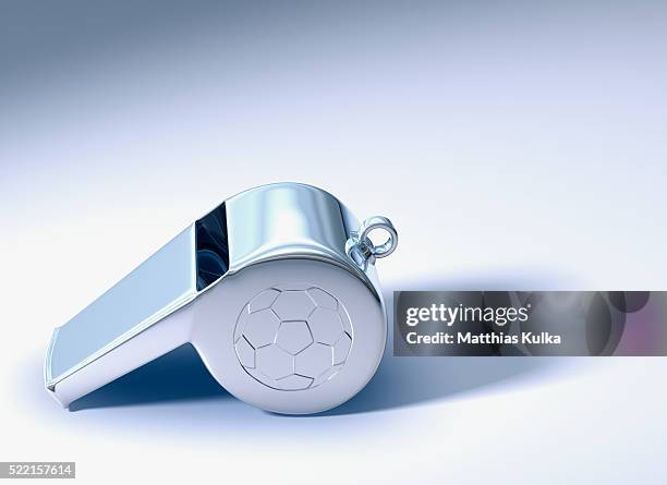 soccer whistle - fluit sportartikelen stockfoto's en -beelden