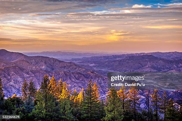 sespe sunset - los padres national forest stock pictures, royalty-free photos & images