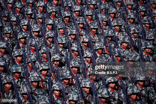 japanese infantry arranged in formation - infantry stock pictures, royalty-free photos & images