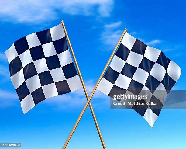 checkered flags - checkered flag stock pictures, royalty-free photos & images