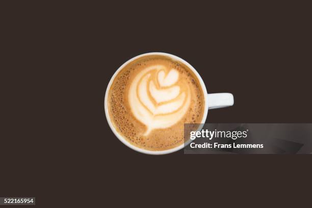 netherlands, the hague, cappuccino - coffee art stockfoto's en -beelden