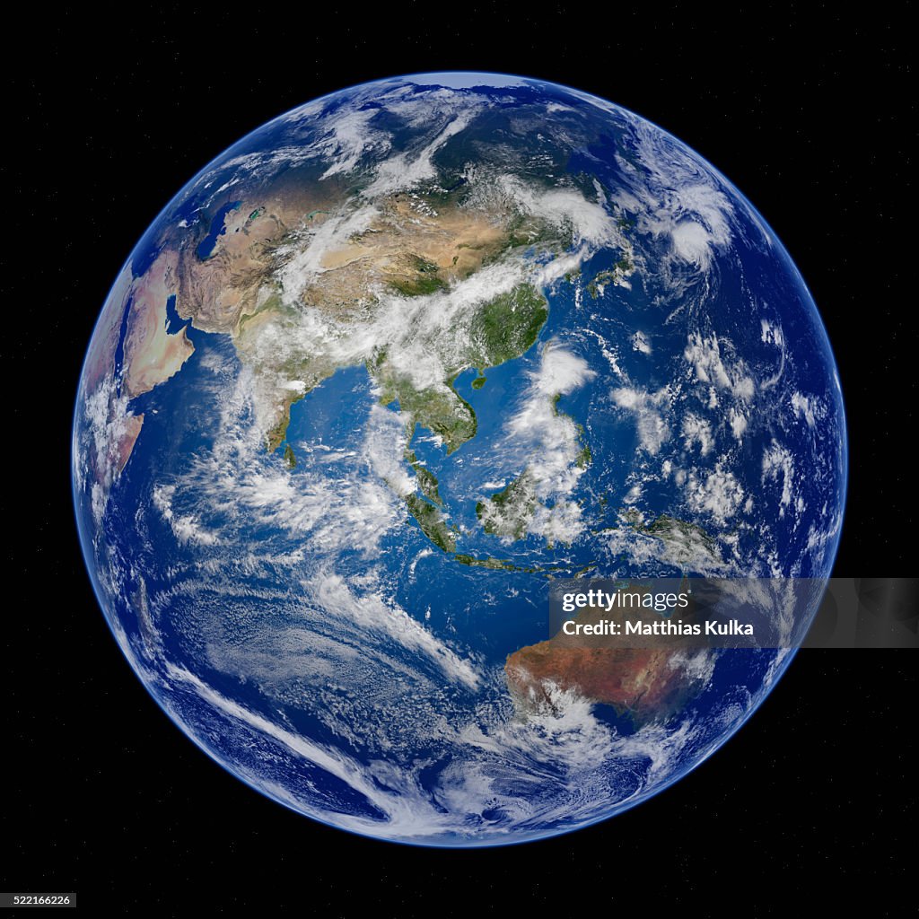 Asia, Full Earth View from Space