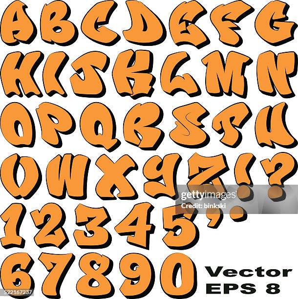 Graffiti Letters And Numbers High-Res Vector Graphic - Getty Images