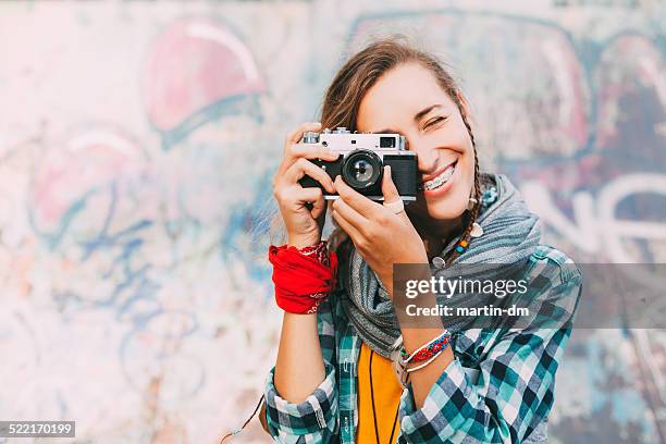 teenage girl - camera girls stock pictures, royalty-free photos & images