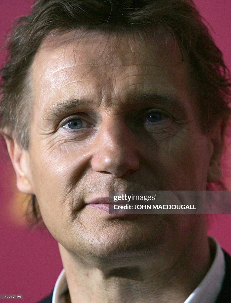 Irish actor Liam Neeson poses during a p