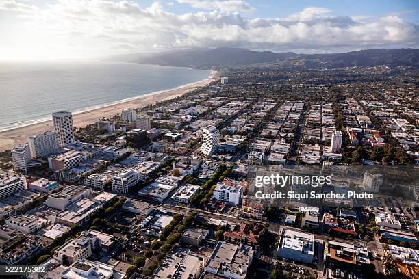 view of santa monica, los angeles, california, usa - santa monica stock pictures, royalty-free photos & images