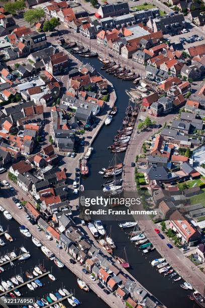 netherlands, bunschoteng, center of village - spakenburg stockfoto's en -beelden