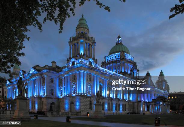 northern ireland; belfast; city hall - belfast stock pictures, royalty-free photos & images