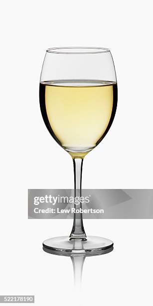 glass of white wine - vaso fotografías e imágenes de stock
