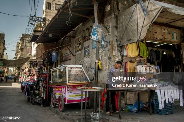 gaza strip street scene - market in gaza stock pictures, royalty-free photos & images
