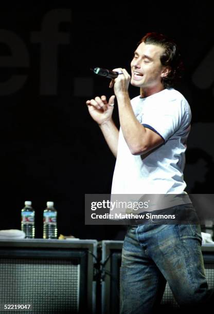 Gavin Rossdale performs with Camp Freddy during the "Music for Relief" tsunami benefit concert at the Anaheim Pond on February 18, 2005 in Anaheim,...