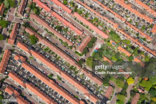 netherlands, zwolle, residential district. aerial - zwolle stock pictures, royalty-free photos & images
