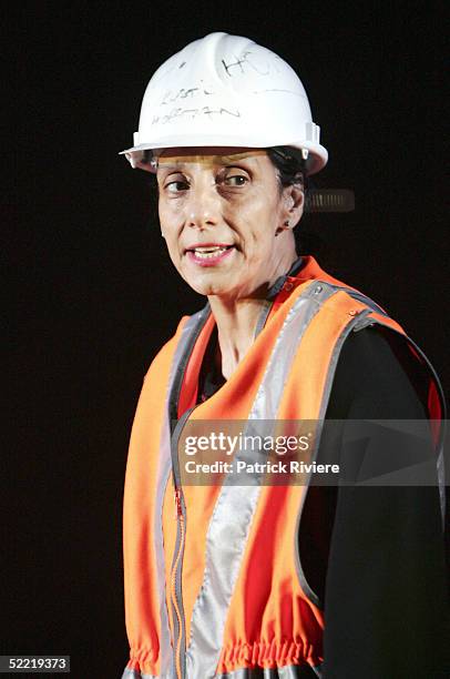 Actress Kika Markham performs during a photo call of David Hare's "The Permanent Way" at the Sydney Theatre on February 18, 2005 in Sydney, Australia.