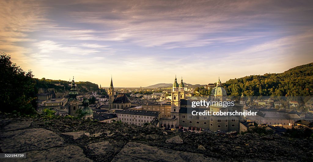 Austria, Salzburg, Old town of Salzburg in beautiful light