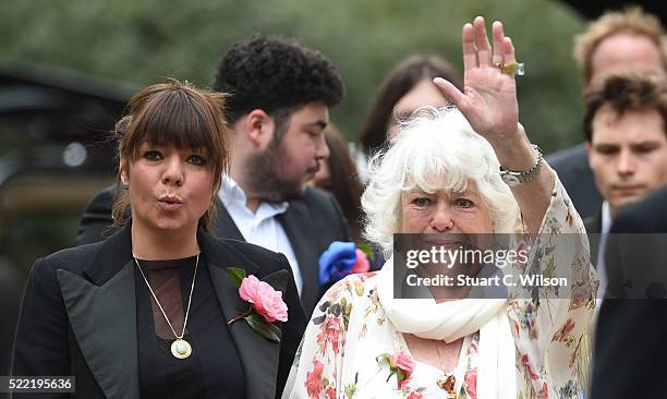 Emma Corbett, Anne Corbett and Sophie Corbett arrive for the funeral of entertainer Ronnie Corbett April 18, 2016 in Shirley, England. Ronnie Corbett...