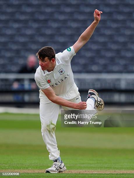 Josh Shaw of Gloucestershire during Day Two of the Specsavers County Championship Division Two match between Gloucestershire and Derbyshire at The...