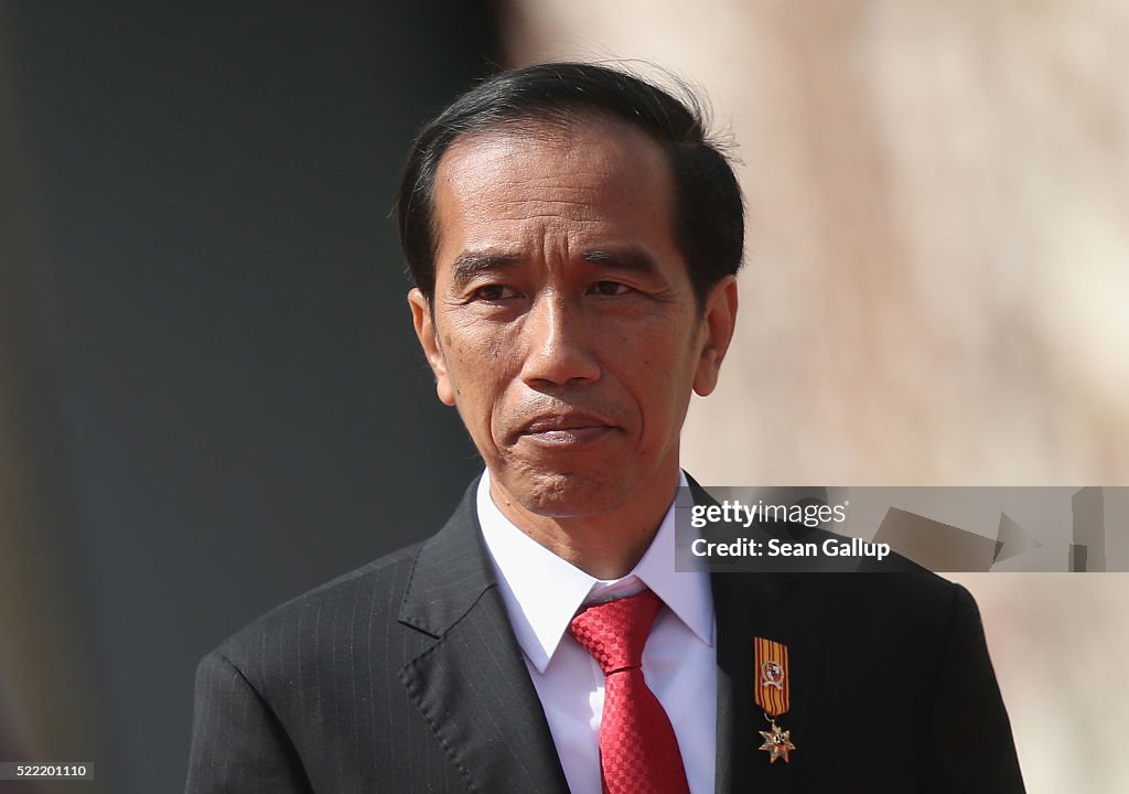 Indonesian President Widodo Meets Angela Merkel