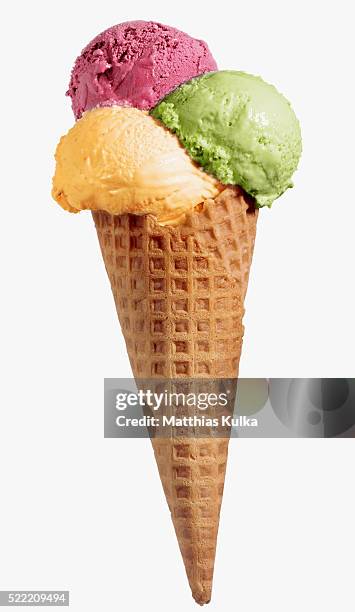 ice cream cone - ice cream stock pictures, royalty-free photos & images