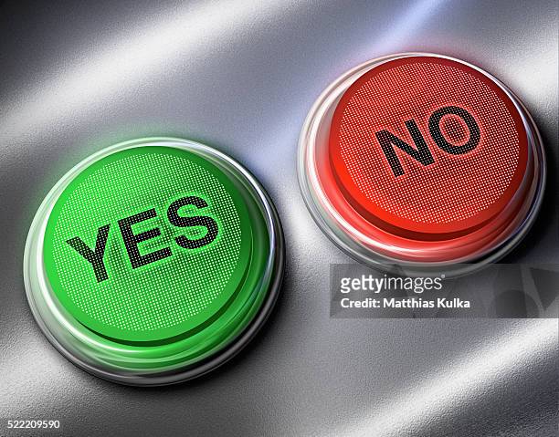 "yes" and "no" buttons - campaign button stock pictures, royalty-free photos & images