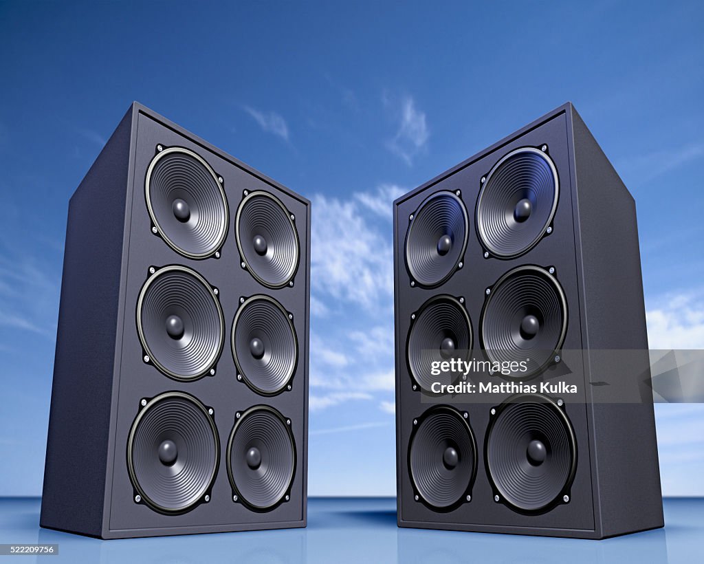 Two loud speakers