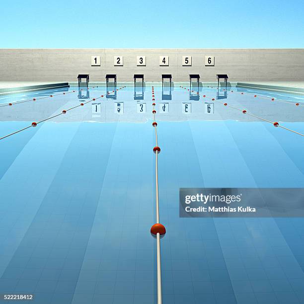 calm swimming pool - swimming lanes stock pictures, royalty-free photos & images