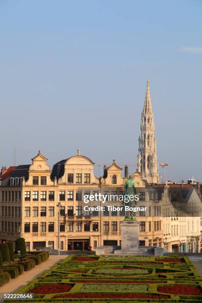 place de l'albertine skyline in brussels - brussels skyline stock pictures, royalty-free photos & images