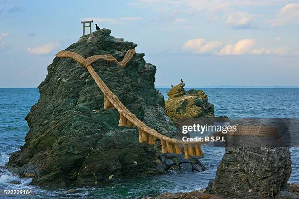 Red Rope Around Rocks Japan 798 Shrine Rope Stock Photos, High-Res Pictures, and Images - Getty Images