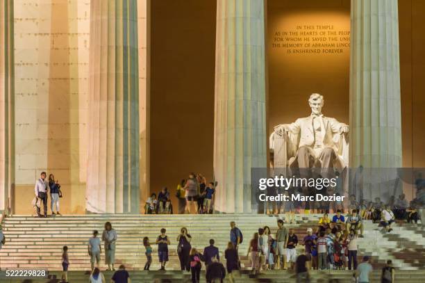 abraham lincoln statue - the mall fotografías e imágenes de stock