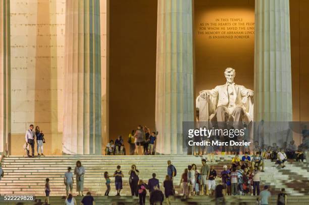 abraham lincoln statue - washington stock pictures, royalty-free photos & images